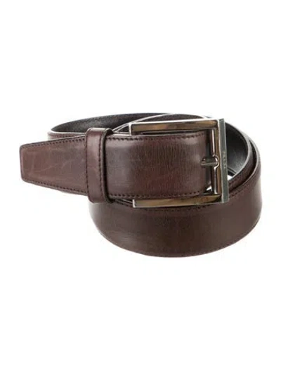 Pre-owned Prada Leather Belt In Brown