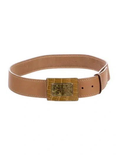 Pre-owned Prada Leather Belt In Brown