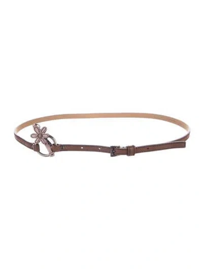 Pre-owned Prada Leather Belt In Brown