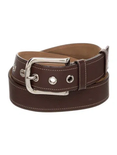 Pre-owned Prada Leather Belt In Brown