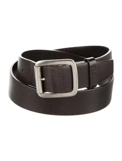 Pre-owned Prada Leather Belt In Brown