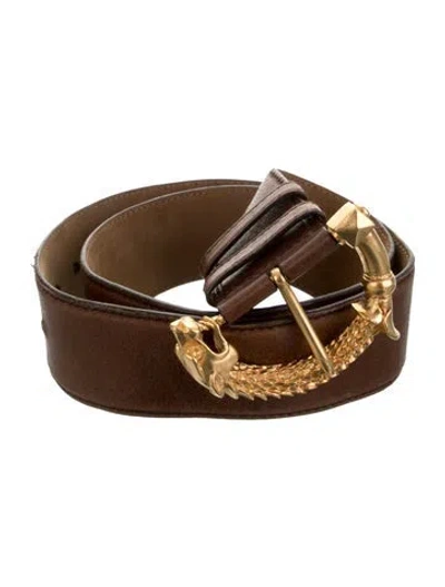 Pre-owned Prada Leather Belt In Brown