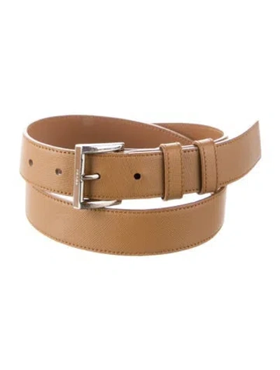 Pre-owned Prada Leather Belt In Brown
