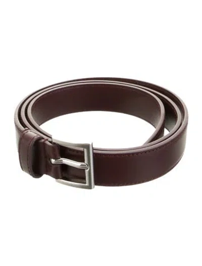 Pre-owned Prada Leather Belt In Burgundy