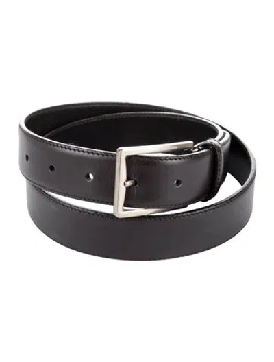 Pre-owned Prada Leather Belt In Gold