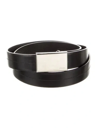 Pre-owned Prada Leather Belt Kit In Black