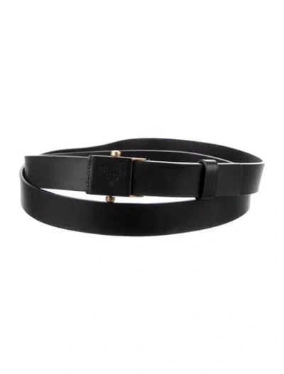 Pre-owned Prada Leather Belt Kit In Black