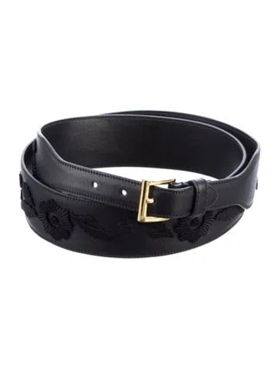 Pre-owned Prada Leather Belt Kit In Black