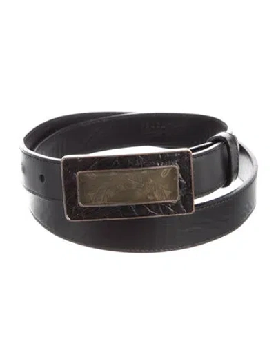 Pre-owned Prada Leather Belt Kit In Black