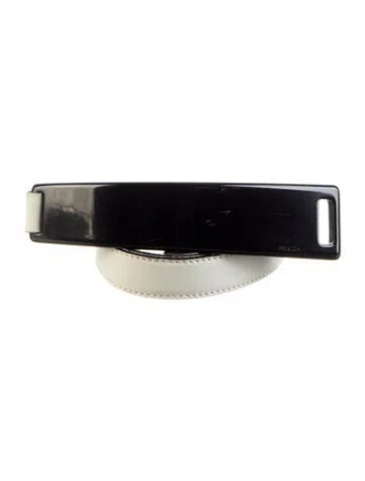 Pre-owned Prada Leather Belt In Neutral