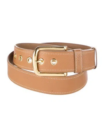 Pre-owned Prada Leather Belt In Neutral