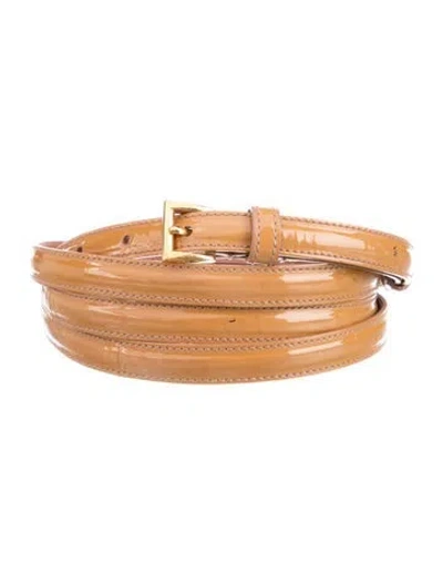 Pre-owned Prada Leather Belt In Neutral