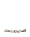 Prada Leather Belt In Gray