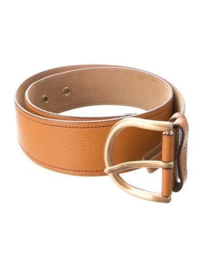 Pre-owned Prada Leather Belt In Neutral