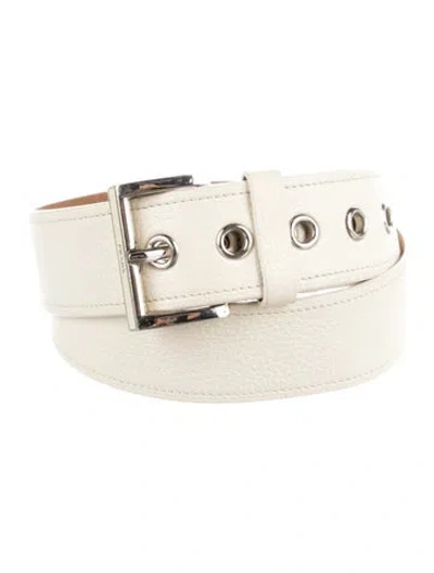 Pre-owned Prada Leather Belt In Neutral