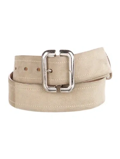 Pre-owned Prada Leather Belt In Neutrals