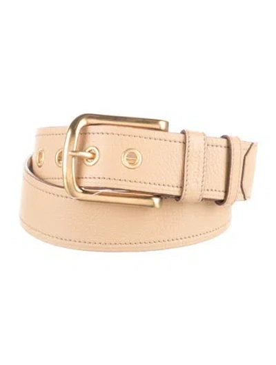 Pre-owned Prada Leather Belt In Neutrals