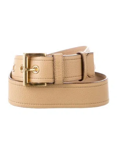Pre-owned Prada Leather Belt In Neutrals