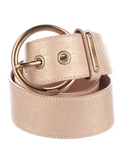 Pre-owned Prada Leather Belt In Pink