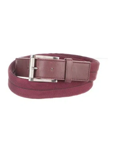 Pre-owned Prada Leather Belt In Red