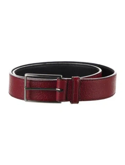Pre-owned Prada Leather Belt In Red