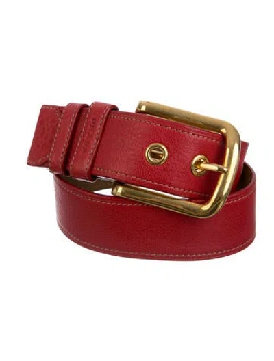 Pre-owned Prada Leather Belt In Red