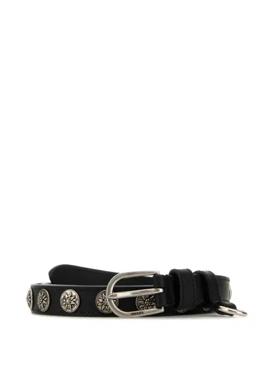 Prada Chocolate Leather Belt In Brown