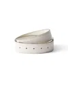 Prada Leather Belt Strap In White