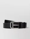 Prada Leather Belt With Adjustable Length And Textured Finish