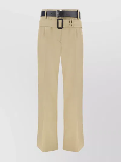 PRADA COTTON TWILL STRAIGHT TROUSERS
