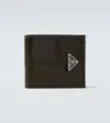 Prada Leather Bifold Wallet In Brown