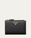 Prada Leather Bifold Wallet In Black