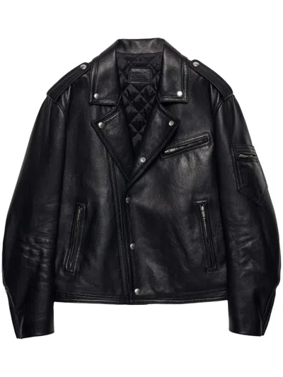 PRADA LEATHER BIKER JACKET