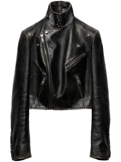 PRADA LEATHER BIKER JACKET