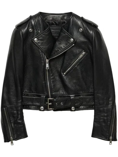 PRADA LEATHER BIKER JACKET