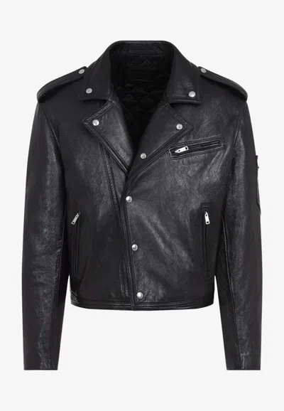 PRADA LEATHER BIKER JACKET