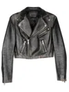 Prada Bikerjacke Aus Leder In Schwarz