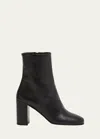 Prada 85 Leather Mid-calf Boots In Nero