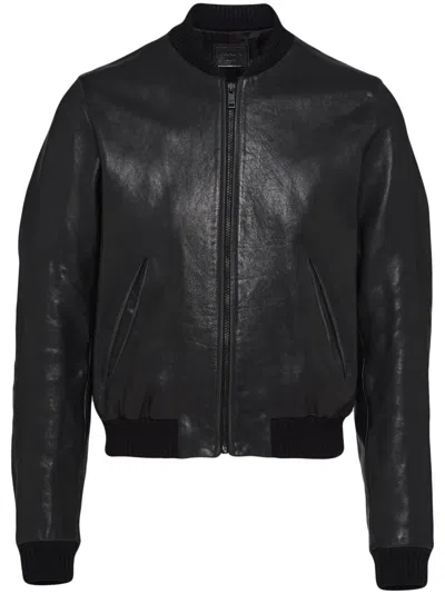 PRADA LEATHER BOMBER JACKET