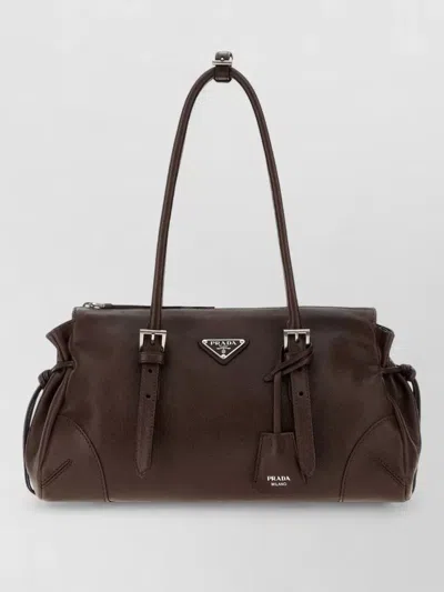 Prada Leather Bonnie Medium Shoulder Tote Bag