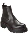 Prada Leather Bootie In Black