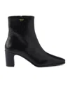Prada Leather Booties In Black