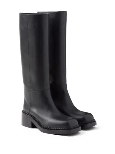 PRADA PRADA LEATHER BOOTS