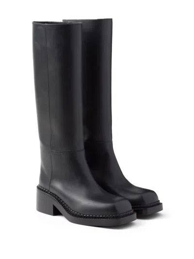 PRADA PRADA LEATHER BOOTS