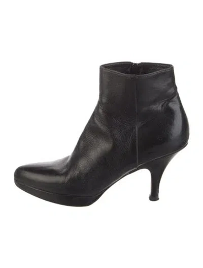 Pre-owned Prada Leather Boots In Black