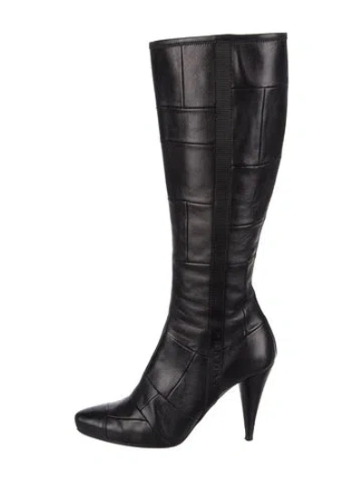 Pre-owned Prada Leather Boots In Black