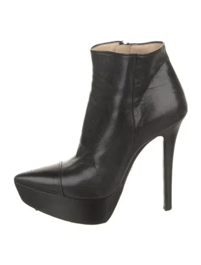 Pre-owned Prada Leather Boots In Black