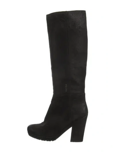 Pre-owned Prada Leather Boots In Black