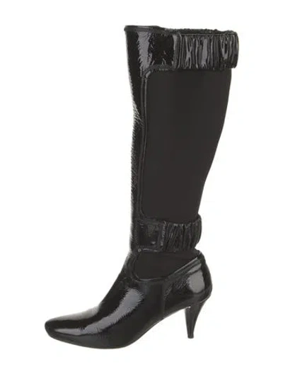 Pre-owned Prada Leather Boots In Black