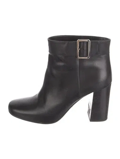 Pre-owned Prada Leather Boots In Black